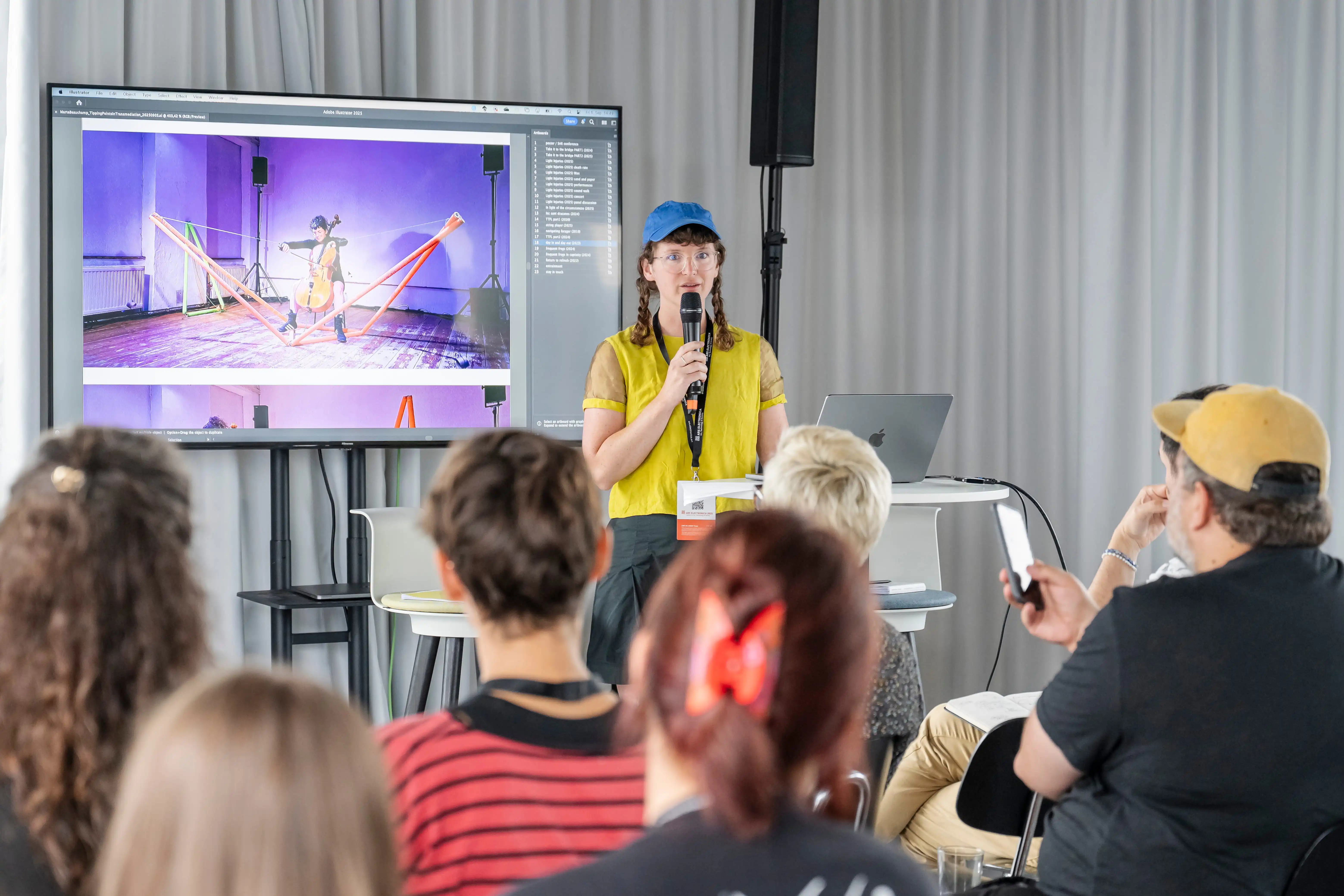 A photo of a conference last year